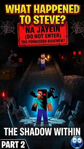 The Shadow Was Inside Steve All Along... 🧩 #MinecraftHorror #minecraft