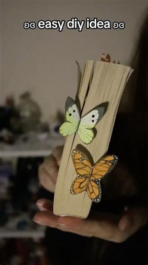 Easy DIY Idea! Butterfly Bookmark #art #adorablecrafts #craftyhome #booktok #diy #craft