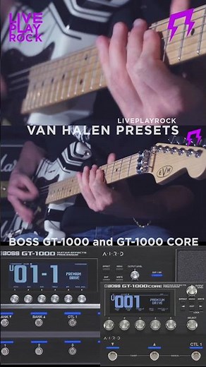 Van Halen style BOSS GT-1000 & GT-1000 CORE Guitar presets and IR Liveplayrock tones #bossgt1000