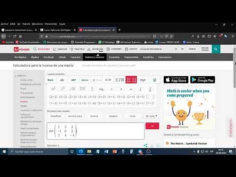 Como resolver matrices con symbolab