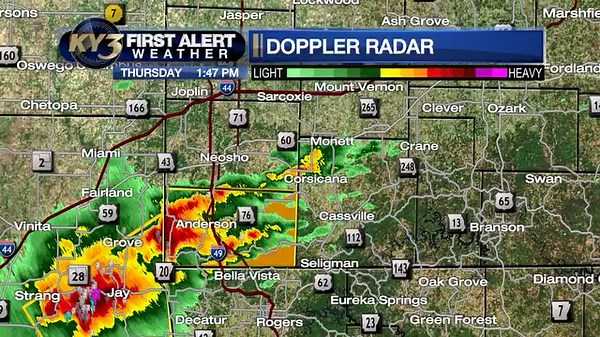 FIRST ALERT WEATHER: Severe storms are quickly developing in southwest Missouri. These storms will grow and move northeast in the next couple of hours. A Tornado Watch has been issued until 9pm for almost all of the Ozarks. | KY3 Weather