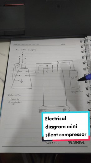 Replying to @usernamelamadahkenablock Electrical diagram #engineering #electrical #diagram #connection #fyp #aircompressor #mini