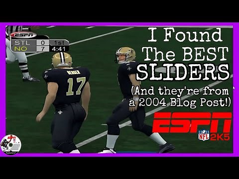 ESPN NFL 2K5 - Perfect Sliders from a 2004 Blog Post 😮