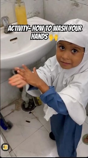 7 Steps of Handwashing: How to Wash Your Hands Properly7#youtubeshorts #cutebaby #school