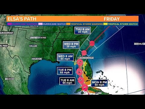 Tropical Storm Elsa tracking: latest cone, spaghetti models, forecast