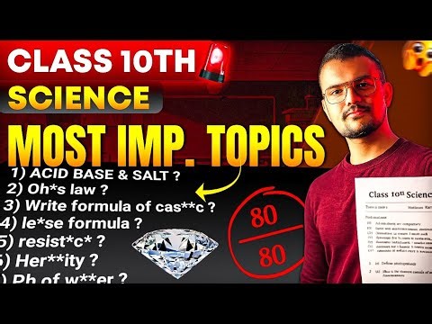 "Zero to Hero:🔥 The 20% Topics for 80% Marks – Your Science Exam Cheat Code" Class 10th