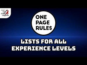 One Page Rules Made Easy: Lists for All Skill Levels!