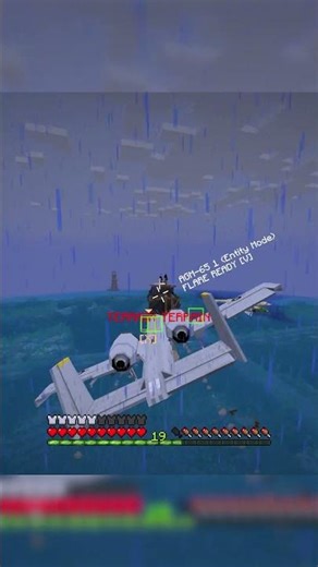 AIRPLANE ATTACK ON PILLAGER SHIP #shorts #minecraft #minecraftmemes