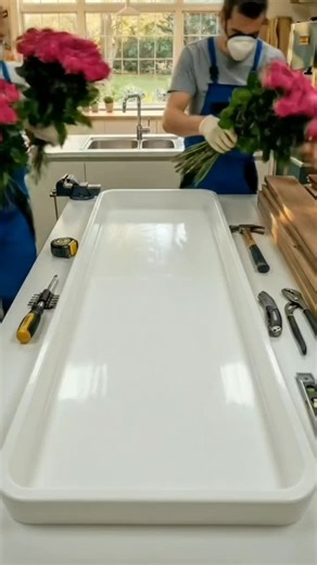 You won’t believe how this ends! 😱 The ultimate Rose & Epoxy Table build. Wait for the glow... 🌹 . . . #epoxy #resin #diy #satisfying #foryou