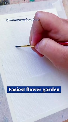 EASY flower garden watercolor #mamapandapainter #handlettering #cardmakingideas #easycard #watercolortutorial #watercolour #beginnerwatercolor #watercolor #loosewatercolor #watercolorflowers #garden #springflowers #spring #watercolortutorial #abstractflorals