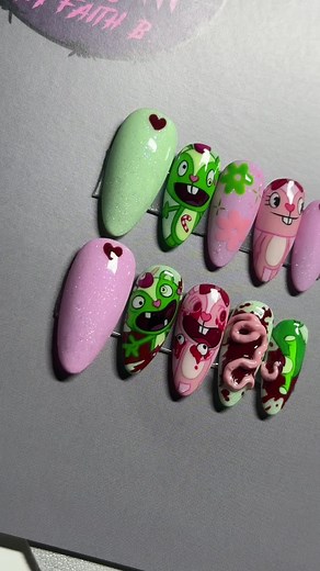 Happy Tree Friends Nail Art Tutorial