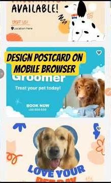 Prepare Postcards on Mobile Browser | No App | No Laptop Needed #graphicdesigntutorial
