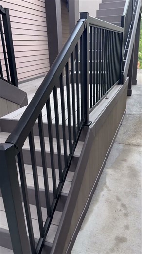 Composite Decking Stair Installation Done #diy #howto