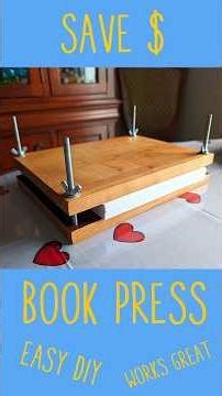 Let's make a BOOK Press, Easy DIY, Save $, Works Great! #diy #bookbinding #lifehacks #bookpress