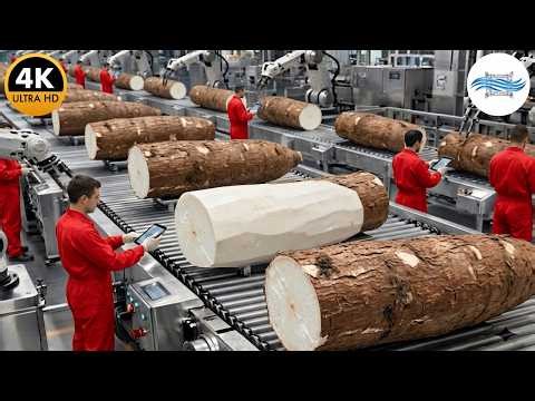 Inside the Cassava Flour Factory | How It's Mass Produced (Full Process)