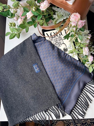 Men’s Italian Wool & Silk Scarf Gray, Luxury Classic Scarf for Him, Elegant Business Winter Scarf, Gift for Him, Vintage Look - Etsy