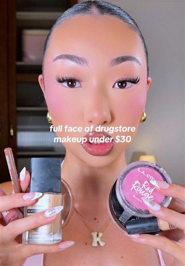 Replying to @skyenevvalackinnn $30… can I do it? 👀 ngl this was HARD but I kinda ate with this look hehe should I try $20 next? 🧐 @wetnwildbeauty @e.l.f. Cosmetics @rimmellondonus @LA COLORS Cosmetics #makeuptutorial #makeupchallenge #makeuproutine #makeuptips #affordablemakeup