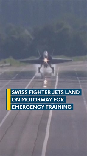 167K views · 497 reactions | Here’s something you don’t see on the M25! ️ Take a look at these Swiss F/A-18 fighter jets as they land on the motorway in Switzerland to test the ability of the combat aircraft . . . . . #jet #fighterjet #pilot #landding #switzerland #military #airforce #flying #nato #europe #news #forcesnews | Forces News | Facebook