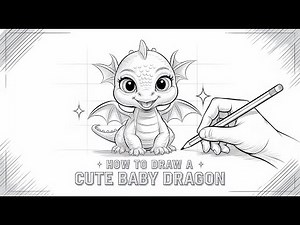 How to Draw a Cute Baby Dragon | Easy Drawing Tutorial for Kids