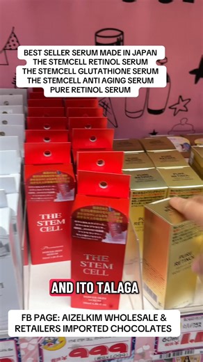BEST RECOMMENDED SERUM MADE IN JAPAN THE STEMCELL RETINOL SERUM THE STEMCELL GLUTATHIONE SERUM THE STEMCELL ANTI AGING SERUM PURE RETINOL SERUM #retinolserum #gluthathioneserum #AntiAgingSerum #MadeInJapan | AizelKim wholesale & Retailers Imported chocolates