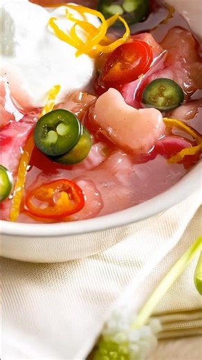 Rhubarb Compote with Burrata and Chili Peppers ⭐ #RhubarbCompote #Burrata #ChiliPeppers