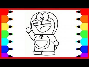 How to Draw Doraemon. Coloring Pages for Kids Learn Drawing for Childrens.
