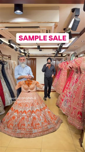 Shabad Originals on Instagram: "Sample sale is Live Only in our BRIDAL SECTION. For More Details :- +91 9599344322"
