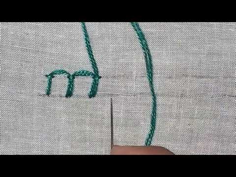 hand embroidery border design for Kurtis/ trending hand embroidery design/ embroidery for beginners