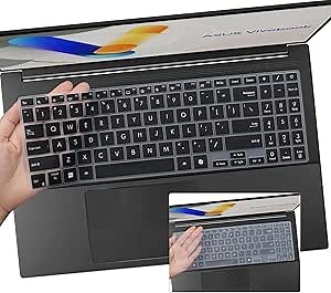 2PCS Keyboard Cover for ASUS Vivobook 15 M5506 S5506 S5507 S5507QA 15.6'', VivoBook 18 M1807 M1807HA 18", VivoBook 16 M1607KA M5606 S5606 X1607QA/Vivobook V16 V3607VU V3607VJ 16''