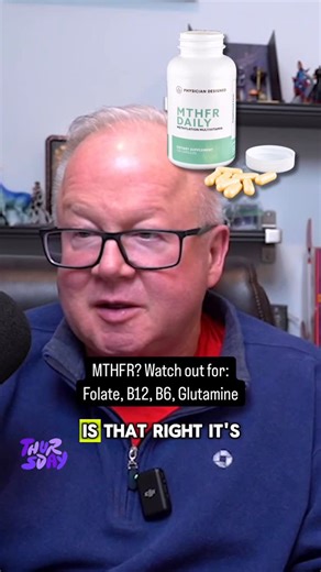 Dan Purser MD on Instagram: "If you have MTHFR gene mutations like C677T or A1298C, you’re likely low in more than just B12 and folate. 🧬 We consistently see deficiencies in B6 (pyridoxine), glutamine, glutathione, and sometimes methionine—all key players in energy, detox, and mood. That’s why we created MTHFR Daily, packed with targeted nutrients to support the pathways affected by MTHFR. Tired all the time or feeling off? This might be your answer. #MTHFR #GeneticSupport #EnergyBoost #Methyla