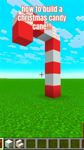 HOW TO BUILD A CHRISTMAS CANDY CANE!! #minecraftbuilding #gaming