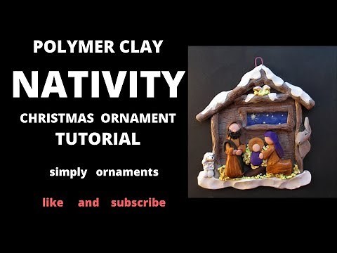Polymer Clay Nativity Christmas Ornament