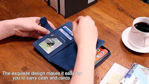 Retro 9 Card Holder Slots Zipper Pocket Handbag