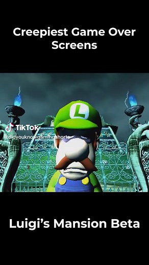 Creepy Game Over Screens - Luigi's Mansion Beta HQ #luigi #creepypasta #gaming