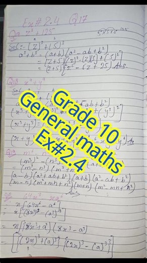 Grade 10 General maths Ex#2.4 fedral board