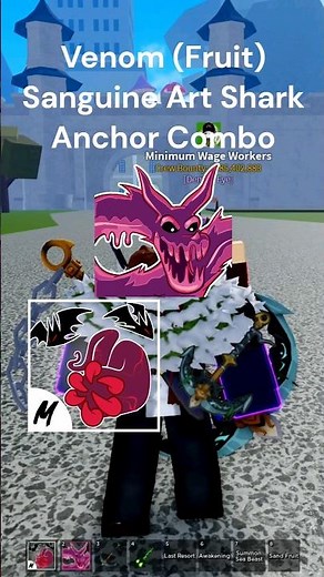 Venom Sanguine Art Shark Anchor Combo #bloxfruit #bloxfruits #roblox #shorts