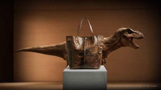 The first lab-grown T-Rex Leather handbag is here. It will cost you
