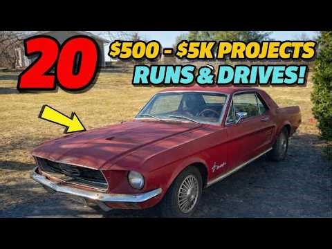 20 Affordable Classic Cars $500 - $5,000 | 50s & 70s Projects! | Still Runs & Drives!