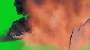 Green screen plane crash pack. Two different view 3d plane crash seen with green back ground for your project.