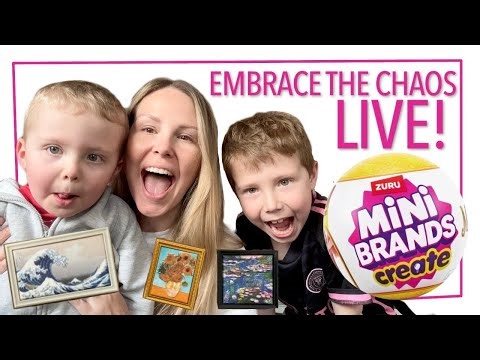 Unbox More Mini Brands Masterpieces With My Kids and I! (We also draw an easy bunny!)