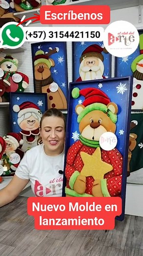 Somos El club del arte y este es uno de nuestros nuevos moldes en lanzamiento, se envían vía WhatsApp, si te interesa nos puedes escribir al ( 57)3154421150 para más información. Moldes videos paso a paso para que lo puedas realizar desde la comodidad de tu casa. Síguenos en facebook,quieres aprender a realizar manualidades y emprender con ellas. #elclubdelarte #carolinamoreno #navidad2024 #cuadrosnavideños #osonavidad #cartonaje #cartonaje3d #clasesvirtuales #aprenderyemprender #clasesgratis | 