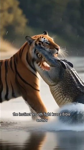 crocodile vs Tiger #wildlife #crocodilesvstiger