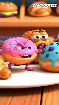 The Great Donut Escape! Lazy Donut Cartoon Story for Kids