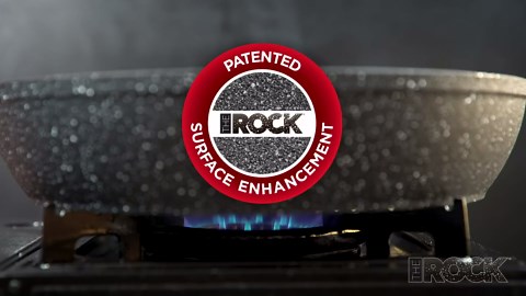 Starfrit The Rock 8PC Non-Stick Cookware set - Durable Forged Aluminum - Oven Safe - PFOA Free - Easy to Clean - Black