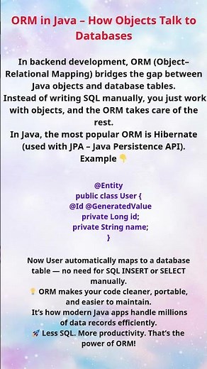 ORM in Java – How Objects Talk to Databases