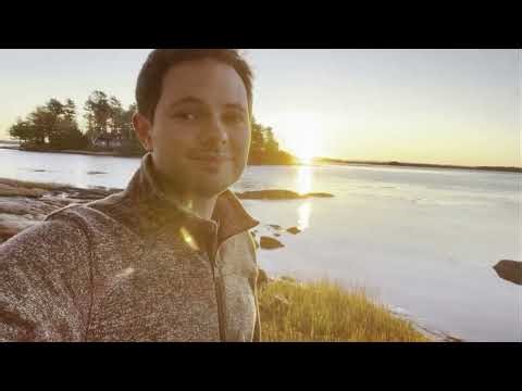 Sunrise hiking Winslow Park Maine