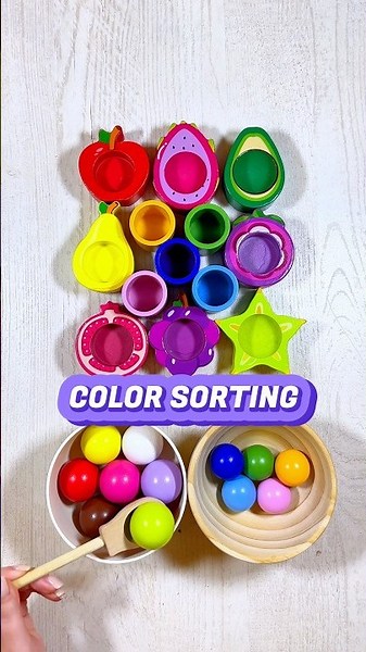 Color Sorting and Fruits for Toddlers | Educational Activities for Toddlers #asmr