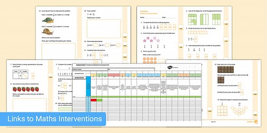 Year 4 Fractions Baseline Assessment and Tracker