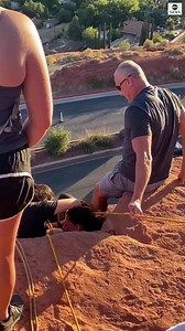 1.6M views · 4.3K reactions | 'WE CAME FOR A REASON': Dixie State University football team rescues girl hanging from cliff. https://abcn.ws/2FrXUHP | ABC News | Facebook