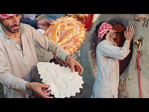 AFGHANI BREADS LOAF | Bake BIG Designing Loaves of Bread ROTI in Tandoor | Pakistani Street Food